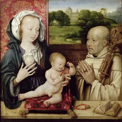 The Virgin and Child worshipped by St. Bernard